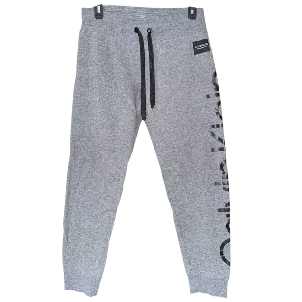 Calvin Klein Performance Drawstring Adjustable Grey Sweatpants, Cotton sweatpant